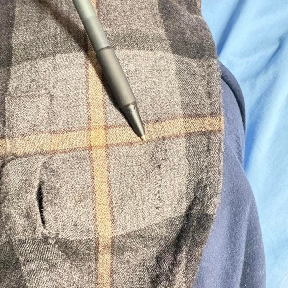 Vintage Britches of Georgetown 100%Wool Plaid Button-Up Shirt Long Sleeve Size L - Picture 7 of 7